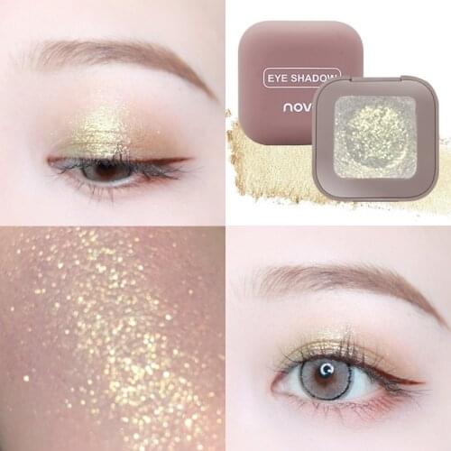 Single High Light Eye Shadow Mashed Potato Texture Shimmer Pearl Light Matte Glitter Shiny Fashion Eyeshadow Makeup TSLM1