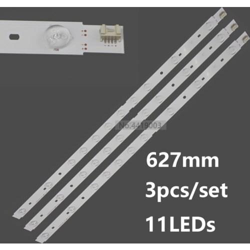 5set=15pcs LED Backlight Strip 627mm 11Lamp For SVT320AG0-REV0.6-130730
