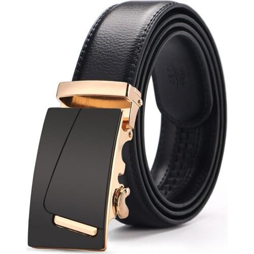 Leather Strap Male Automatic Buckle Belts for Men Authentic Girdle Trend Mens Belts Ceinture Fashion Designer Women Jean Belt