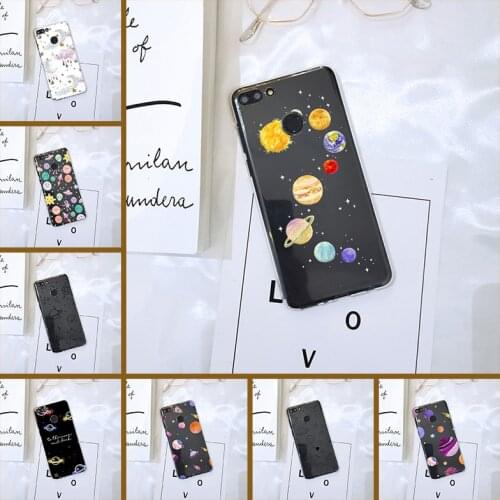 Back Cover For Huawei Y5 Y6 Y7 Prime 2017 2018 Y9 2019 Silicone Soft Cute SPace Star Phone Case For Huawei Y3 Y5 Y6 II Y7 Pro