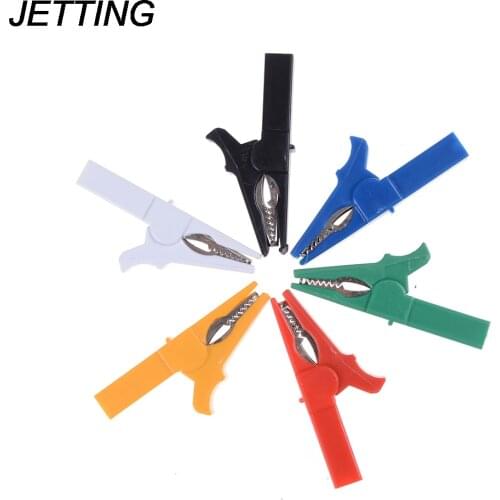 2pcs/lot Cable Lamp for banana plug connector Alligator Clips 55mm Crocodile Clips HOT Alligator Clips 6 Colors