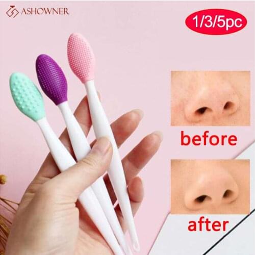 Silicone Face Cleansing Brush Effective Nose Clean Exfoliator Blackhead Removal Soft Deep Cleaning Brush Face ​Scrub Massager