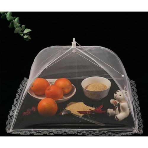 1Pcs Portable Umbrella Style Food Cover Anti Mosquito Fly Meal Cover Lace Household Food Protector Kitchen Gadgets