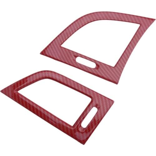 2pcs/set Red Carbon Fiber Side Air Vent Outlet Cover Trim fit for Hyundai Elantra 2017 2018