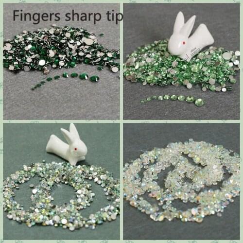 400pcs SS6-SS30 Mixing Pretty fascinating Colors Acrylic Rhinestone Flatback Nail Clear Decorative Nail DIY 4 color choose