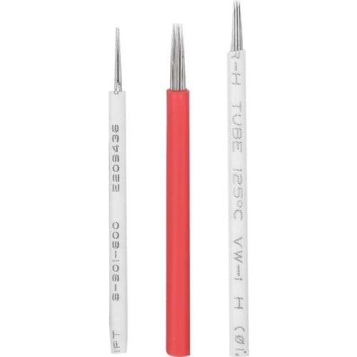 50pcs Disposable Microblading Blade Semipermanent Eyebrow Manual Tattoo Needles Tool 3 7 9 Pins for Body Art Makeup