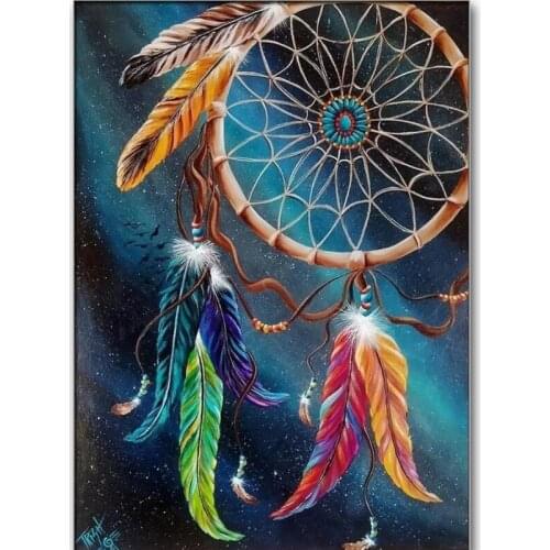 5D Diamond Painting Mosaic Dreamcatcher Diamond Embroidery Feather Crystal Sale Full Square Rhinestone Gift Wall Decor