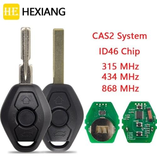 HE Xiang Car Remote Key For BMW X3 X5 Z3 Z4 E38 E39 E46 1 3 5 6 7 System CAS2 System ID46 PCF7944 315LP 315 434 868MHz Uncut