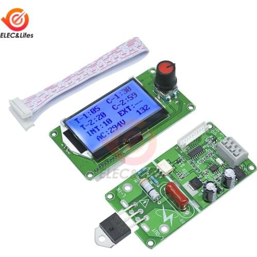 40A 100A LCD Digital Double Pulse Encoder Spot Welder Control Board Module DIY for 18650 Lithium Battery / Battery Group welding
