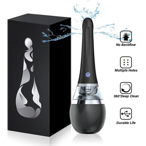 Electric Anal Cleaner Vaginal Enema Cleaning Machine Anti-backflow Douche Enema Bulb Health Hygiene Tool Sex Product For Man Gay