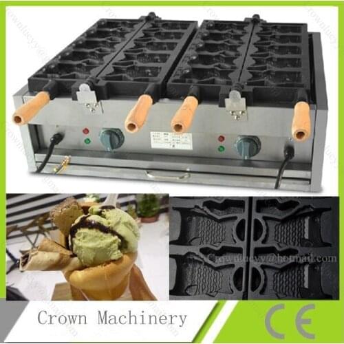 Electric Fish shape waffle cake making machine; ice cream waffle maker for sale