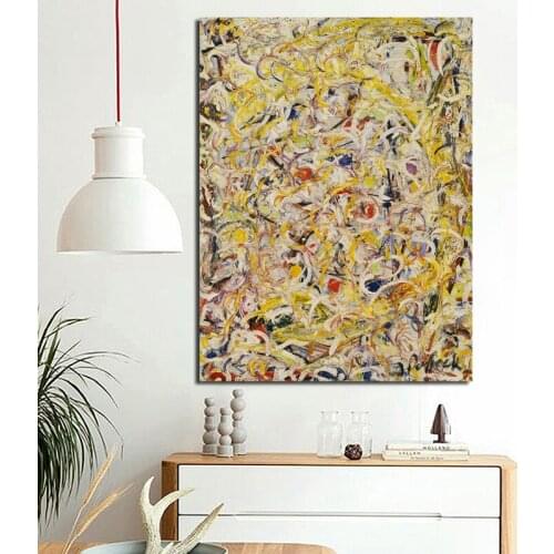 Jacksones Pollocker Shimmering Substances Canvas Posters Prints Wall Art Painting Decorative Picture Living Room Home Decoration