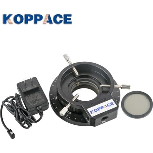 KOPPACE Microscope Ring Light Illuminator Microscope Polarized 120 LED Ring Light Microscope Ring Lamp Polarized Light Source