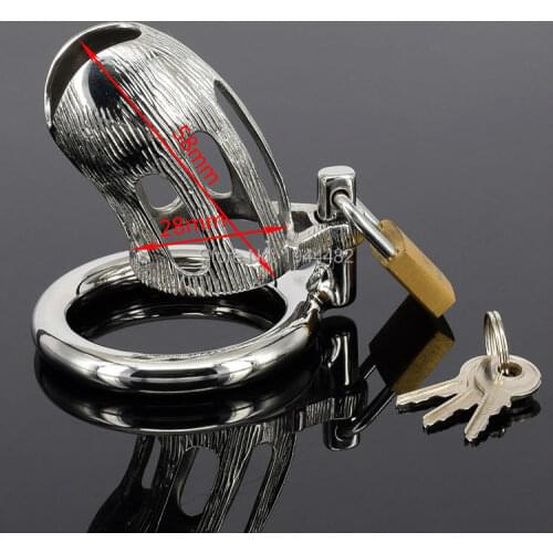 Short Male Chastity Devices/Belt Penis Ring Stainless Steel Cock Cage Metal Cock Lock Bondage Gear Adult Toys Sex Products