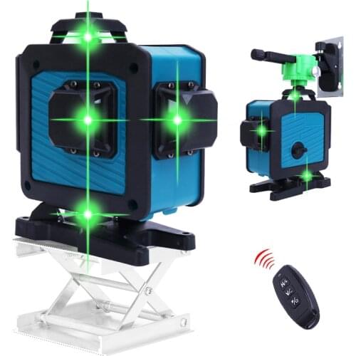Laser Level 16 Lines 360 Horizontal Vertical Cross 4D Green Light Self-Leveling Measure Super Powerful Laser Beam Indoor/Outdoor