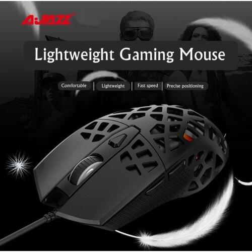 Lightweight Ajazz AJ337 Backlit USB Wired Gaming Mouse Macro Programmable Notebook Desktop Mouse Competitive PMW3327 Gaming Chip