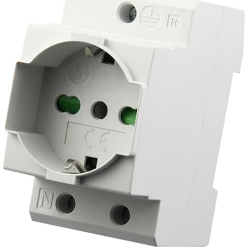 2PCS Italian Type Rail Socket Din Rail Mount Power Modular Socket 16A 250V AC30 Socket Connector Italy Standard