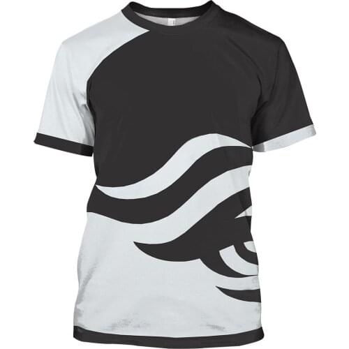 2021 New Mens Summer 3D Digital Printing Stripe Multicolor Crew Neck Breathable Cycling Casual Fashion T-Shirt And Top 130-6xl