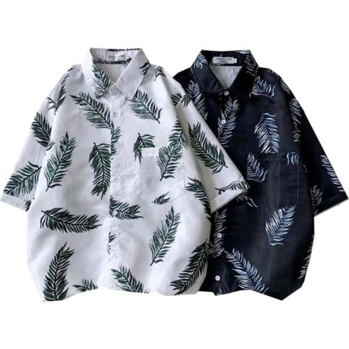 2020 Mens Hawaii Shirts Style Palm Tree Print Short Sleeve Summer Casual Shirt Men Hawaii Chemise Homme Hip Hop Shirt Plus 3XL