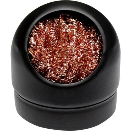 Soldering Iron Tip Cleaning Wire Nozzle Cleaner Sponge Ball Holder Black