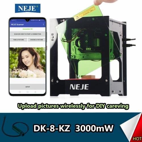 NEJE DK-8-KZ 3000mW 405nm High Speed USB Desktop Laser Engraver Router Carver LOGO DIY Mini Print Engraver Marking Machine