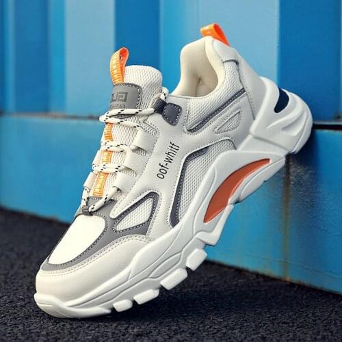 2021 Spring New Mens Quality Sports Shoes Breathable All-match Casual Mens Shoes Running Shoes Fashion Lace-up Mesh Shoes Men