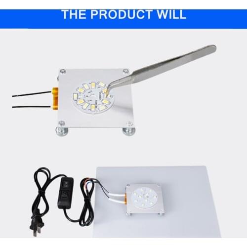 1pc 220V PTC Thermostat Heating Plate Soldering Station For TV LED Backlight Aluminum 70*70mm