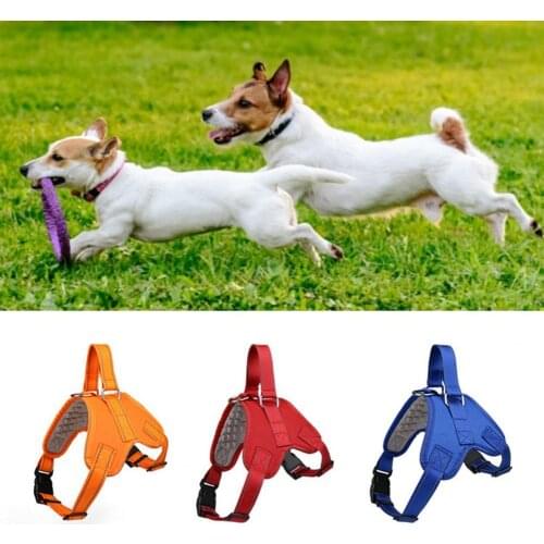 Oxford Anti-bite And Durable Chest Strap Reflective Strips Design Adjustable Pet Supplies Wear-resistant Dog Harness for Outdoor
