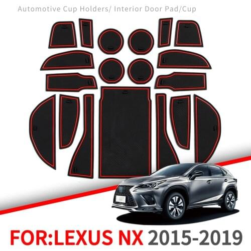 Anti-Slip Gate Slot Mat for Lexus NX 200T 300 300H AZ10 2015 2016 2017 2018 2019 Accessories Rubber Coaster NX200T NX300 NX300h