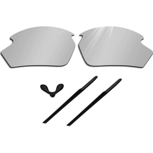 Glintbay 100% Precise-Fit Silver Replacement Lenses and Black Rubber kit for Rudy Project Rydon(SN79 ONLY) Sunglasses
