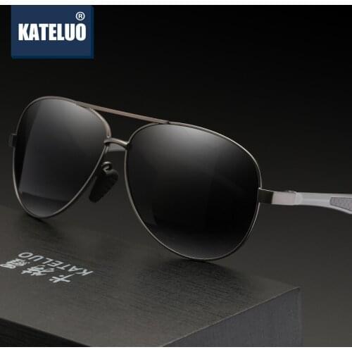 KATELUO 2020 Aluminum Mens Sunglasses Military Quality Polarized UV400 Lens Male Sun Glasses For Men Eyewear Accessories 7757