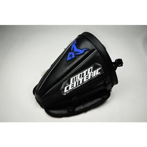 Sport Touring Expandable Motorcycle Seat Tail Storage Bag Pack Bags Black Blue