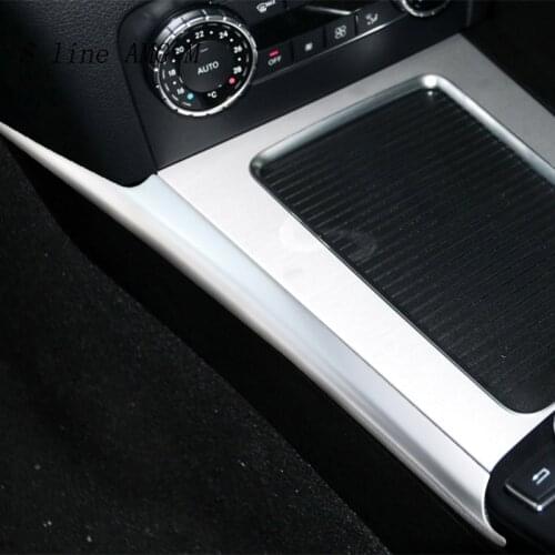 Car Styling for Mercedes Benz GLK X204 Stainless Steel Console Water Cup Holder multimedia Side Frame Auto Covers Stickers Trim