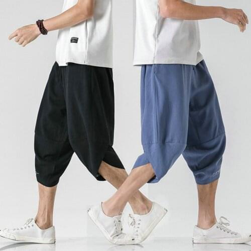 Loose Mens Harem Pants Streetwear Mens Casual Cross Pants Harajuku Style Big Size 2020 New Men Sweatpants Vintage Trousers 5XL