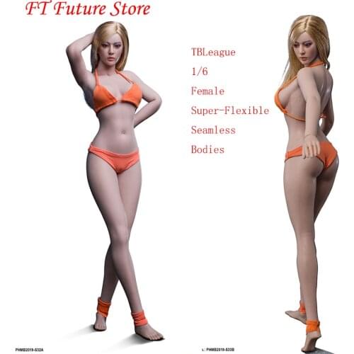 In Stock 29.4cm 1/6 Super Flexible Narrow Shoulder Pale/Suntan Skin Female Mid Bust Seamless Body S32A/S33B Model for 1:6 Head