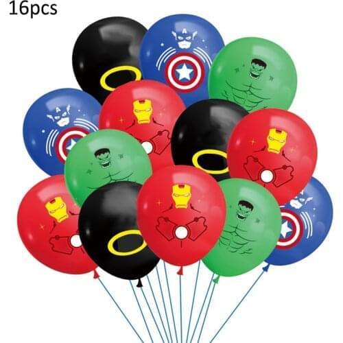 12inch Marvel Super Hero Hulk Latex Balloons Iron Captain America Kids Birthday Party Decoration Baby Shower Balloons