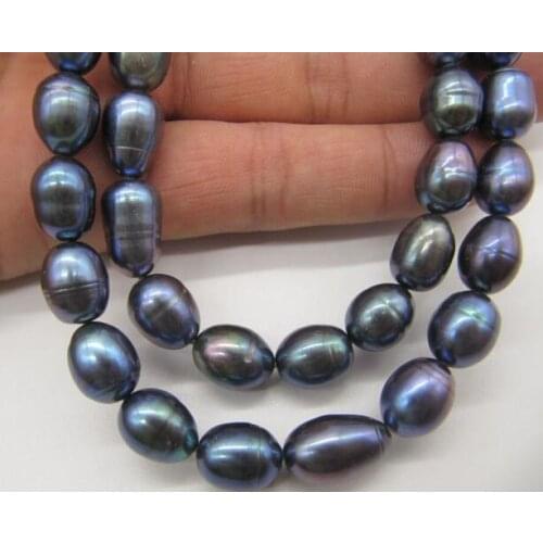 Jewelry Pearl Necklace BEAUTIFUL 9-10MM TAHITIAN BLACK PEARL NECKLACE 18” Free Shipping