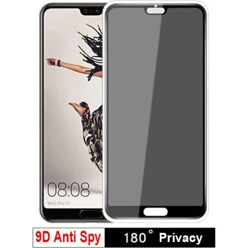 50pcs For Huawei P50 lite/P40/Mate 30 lite/P smart 2021/PSmart Z/Y5P/Y6P/Y7P/Y8P/Y9P 9D Full Glue Privacy Tempered Glass