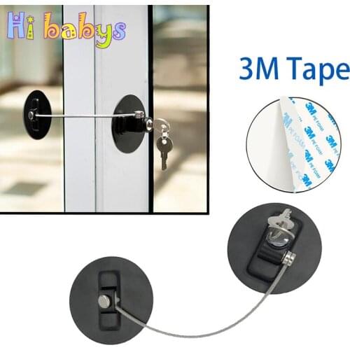 3M Child Safety Lock Kids Window Refrigerator Safety Limit Lock For Drawer Door Stainless with Key Baby protection Product