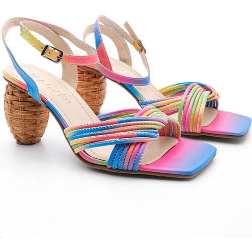 Womens Heeled Sandals - Summer Sandals, High Heel, 2021 Fashion | Women Sandals Summer -Yanvez 36-40 Size Black Beige and Multi