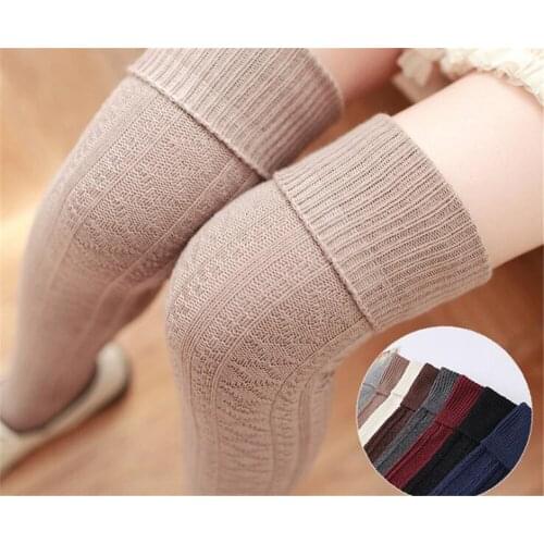 Knee Socks Women Cotton Thigh High Over The Knee Stockings Warm Long Stocking women Sexy Medias winter B686