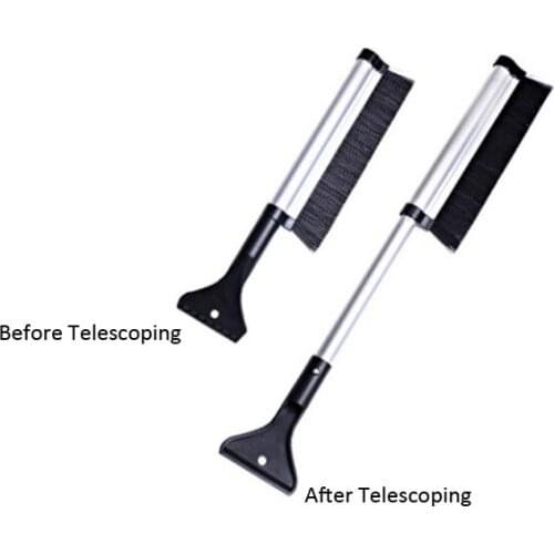 1pc Portable Extendable Snow Brush Shovel Ice Scraper 42-65CM Car Windshield Snow Removal Cleaning Tool Winter Car Accessories