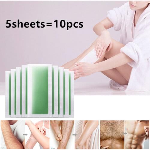 10pcs/lot Hair Removal Wax Strips Roll Underarm Wax Strip Paper Beauty Tool Leg Body Facial Hair Women Men Double-sided paper