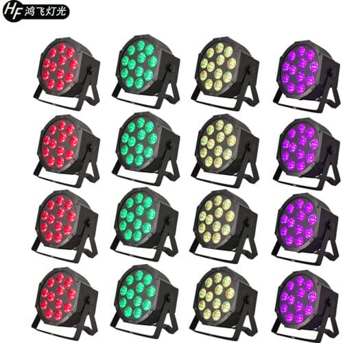 16 pieces /12x12w led par light rgbw 4in1 led flare par light dyeing lights professional stage lighting equipment new
