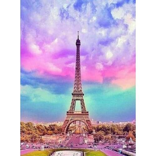 Diamont Painting Eiffel Tower 5D Diamond Mosaic Cross Stitch Kits EmbroideryDiamond Embroidery Painting
