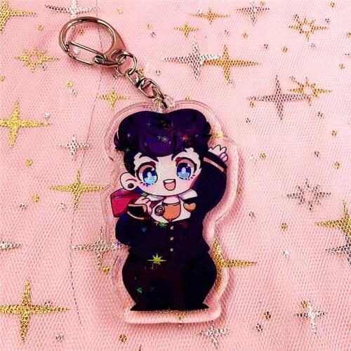 Anime Bizarre Adventure Keychain Cartoon Figure Acrylic Cute Keychain Collection Gifts 2019