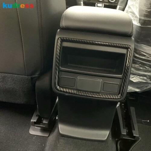For Subaru Forester SK 2019 2020 Carbon Fiber Car Rear Storage Box Cover Trim Seat Armrest Frame Styling Interior Accessories