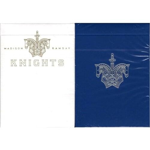 Ellusionist White/Blue Knights Playing Cards Bicycle Deck USPCC Collectable Poker Magic Card Games Magic Tricks Props