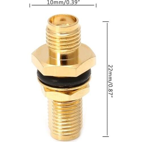 SMA Female Jack RF Connector Straight Coaxial Converter Adapter Panel Mount O-Ring Connectors