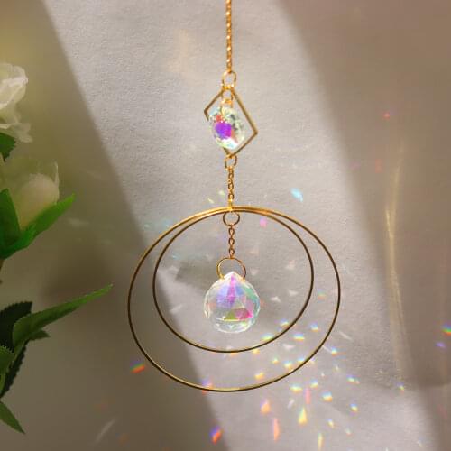Crystal catcher Prisms Hanging Prisms Rainbow Crystal Sun Sensor Pendant for Window Outdoor Garden Wedding Decoration